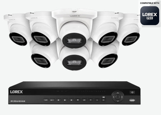 A Series  Lorex Elite Series 4K 16 Camera Capable 6TB Wired NVR System with 4MP (2K) A4 IP Turret Cameras
