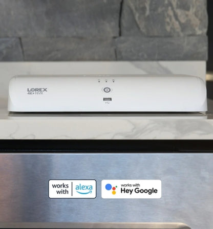A Series  Lorex Fusion Series 4K 16 Channel (8 Wired + 8 Fusion Wi-Fi) 2TB Wired System with A4 Wired 2K IP Dome Cameras