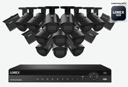 A Series  Lorex Elite Series 4K 16 Camera Capable 6TB Wired NVR System with 4MP (2K) A4 IP Bullet Cameras