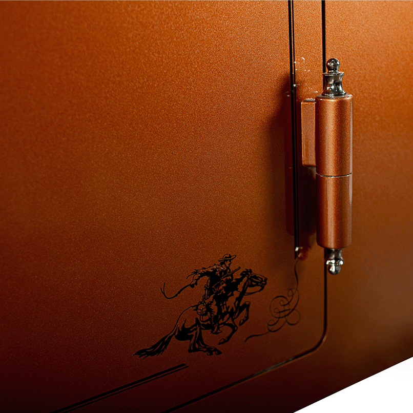 Winchester USA Made Western 6056 Gun Safe – front view with Winchester logo and chrome handle

Open Winchester Western 6056 gun safe showing adjustable shelves and rifle racks

Close-up of Winchester 6056 locking bolts and reinforced steel door frame

Interior view of Winchester fire-rated gun safe with door organizer and handguns

Side view of Winchester Western 6056 USA made gun safe with powder-coated finish

Winchester fireproof gun safe with UL listed electronic lock and chrome handle detail