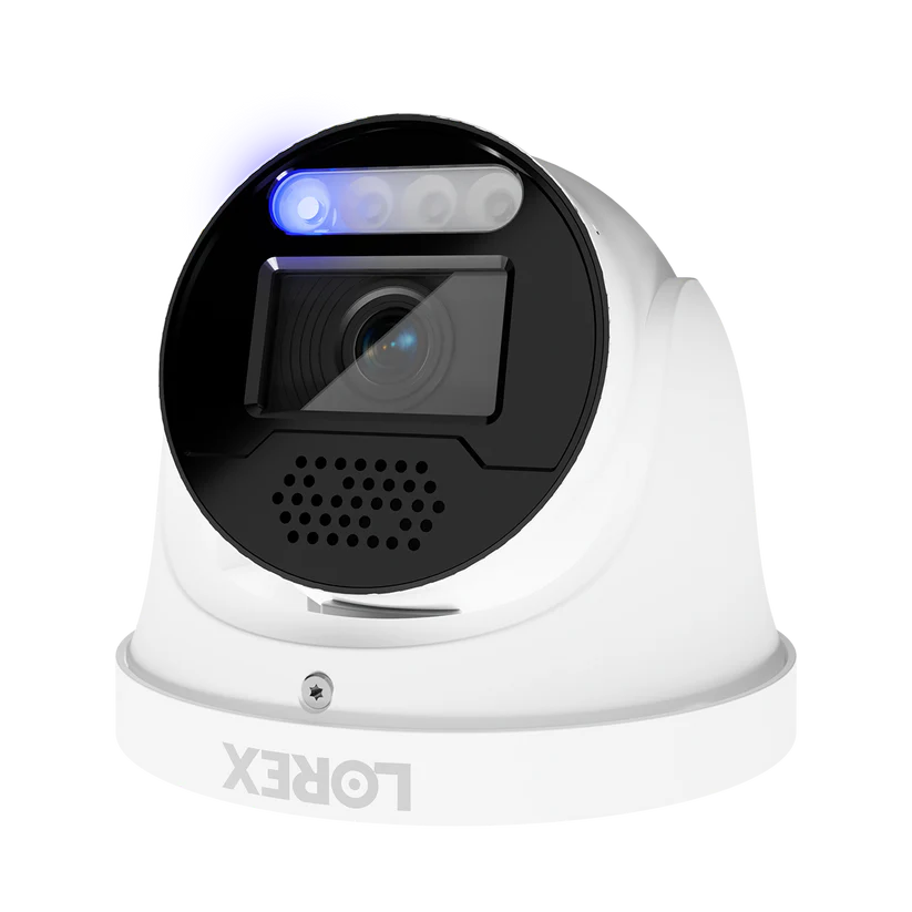Lorex Series X Connect X5 4K PoE Turret Camera with AI Color Night Vision - White/Black