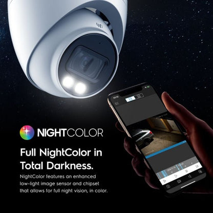 Amcrest 5-Megapixel UltraHD 8 Channel DVR Security Camera System Recorder, (4) x 5-Megapixel IP67 Weatherproof Turret Analog Cameras, Pre-Installed 2TB Hard Drive, AMDV5M8-4TN-W-2TB