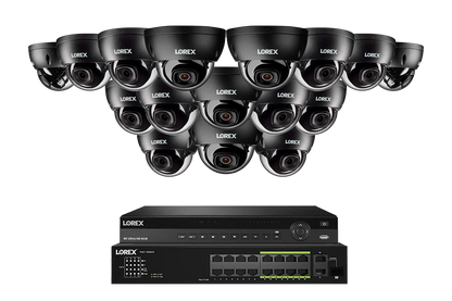 A Series Lorex Elite Series 4K 32 Camera Capable 8TB Wired NVR System with 8MP (4K) A10 IP Dome Cameras