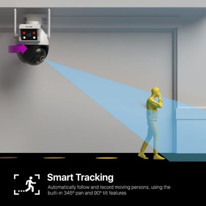 Amcrest Link 2MP WiFi Security Camera Pan/Tilt 2.4Ghz White AL-P402W