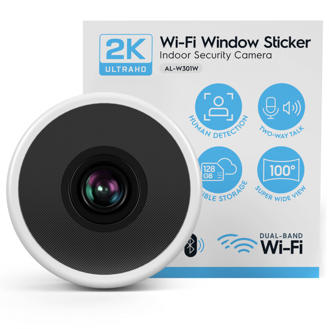 Amcrest Link 3MP WiFi Window Sticker Indoor Security Camera White AL-W301W
