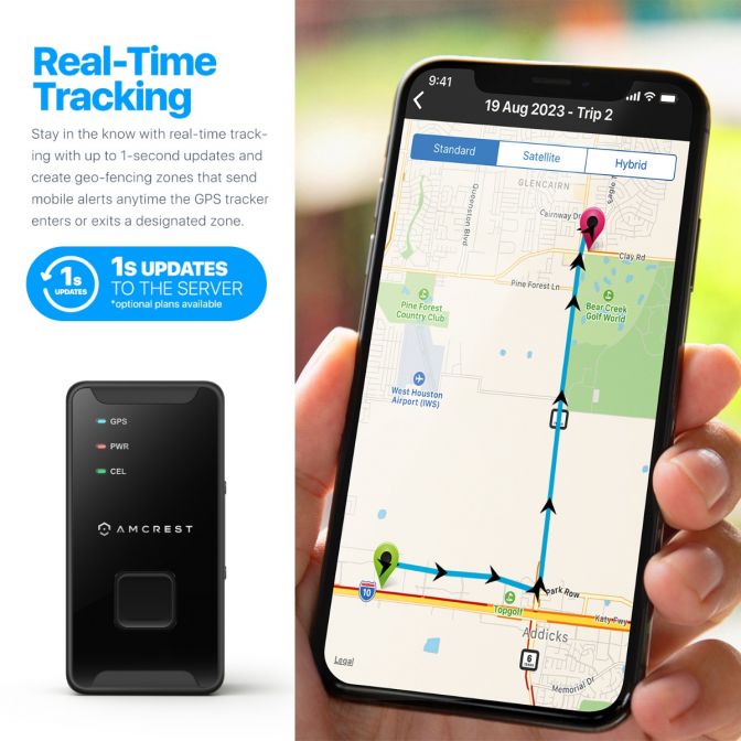 Amcrest GPS GL310 GPS Tracker for Vehicles (4G LTE) - Portable Mini Hidden Real-Time GPS Tracking Device