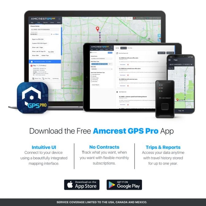 Amcrest GPS GL310 GPS Tracker for Vehicles (4G LTE) - Portable Mini Hidden Real-Time GPS Tracking Device