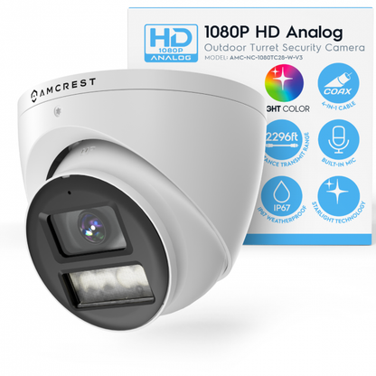 Amcrest 2MP Night Color Turret Analog Camera