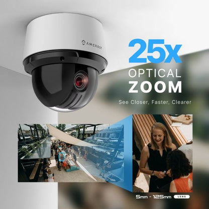 Amcrest 4MP Outdoor PTZ POE+ IP Camera PTZ Optical 25x IP4M-1068EW-AI