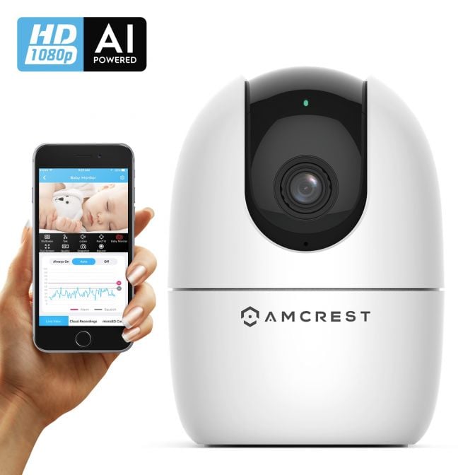 Amcrest SmartHome AI Human Detection WiFi Camera Pan/Tilt