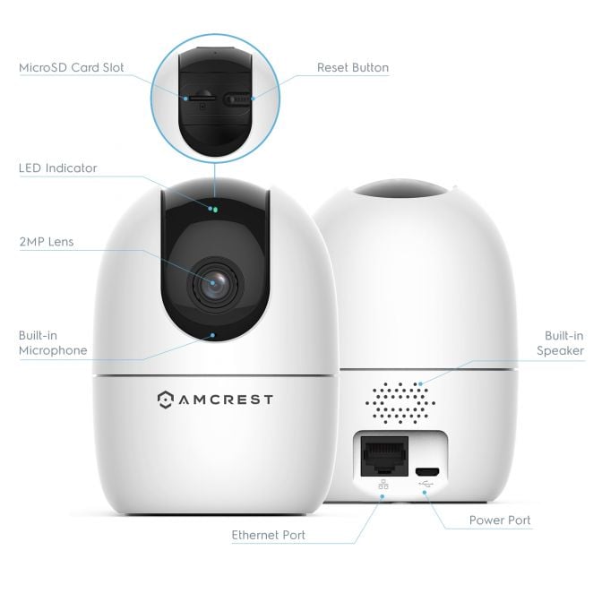 Amcrest SmartHome AI Human Detection WiFi Camera Pan/Tilt
