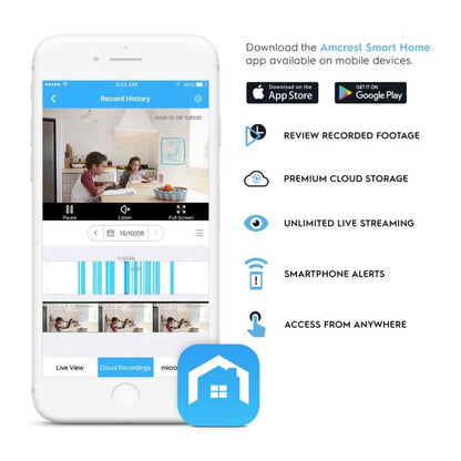 Amcrest SmartHome AI Human Detection WiFi Camera Pan/Tilt