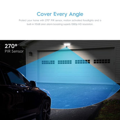 Amcrest SmartHome 2MP WiFi Camera Floodlight Built-in Siren ASH26-W