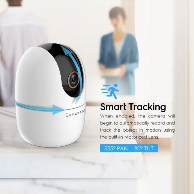 Amcrest SmartHome 4-Megapixel AI Human Detection, WiFi Camera Indoor