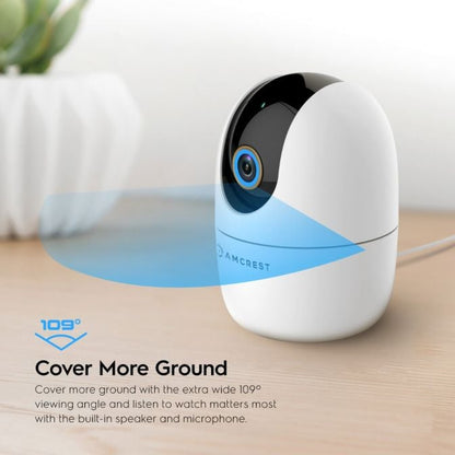 Amcrest SmartHome 4-Megapixel AI Human Detection, WiFi Camera Indoor