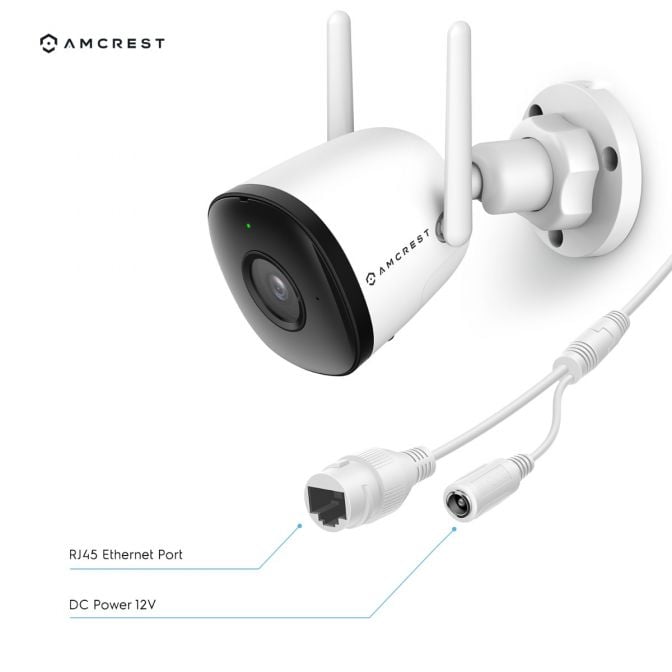 Amcrest SmartHome 4MP Outdoor Bullet WiFi Camera Built-in Mic ASH43-W