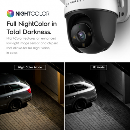 Amcrest SmartHome 4-Megapixel WiFi Outdoor Security Camera PTZ with Floodlight & Built-in Siren Alarm