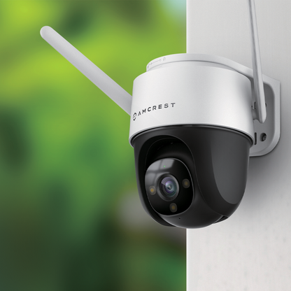 Amcrest SmartHome 4-Megapixel WiFi Outdoor Security Camera PTZ with Floodlight & Built-in Siren Alarm