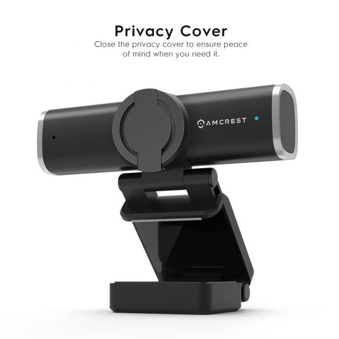 Amcrest 2MP Webcam w/ Microphone & Privacy Cover USB Camera AWC195-B
