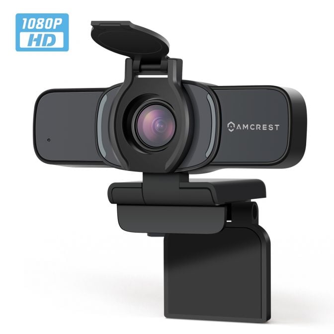 Amcrest 2MP Webcam w/ Microphone & Privacy Cover USB Camera AWC201-B