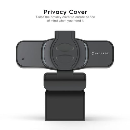 Amcrest 2MP Webcam w/ Microphone & Privacy Cover USB Camera AWC201-B