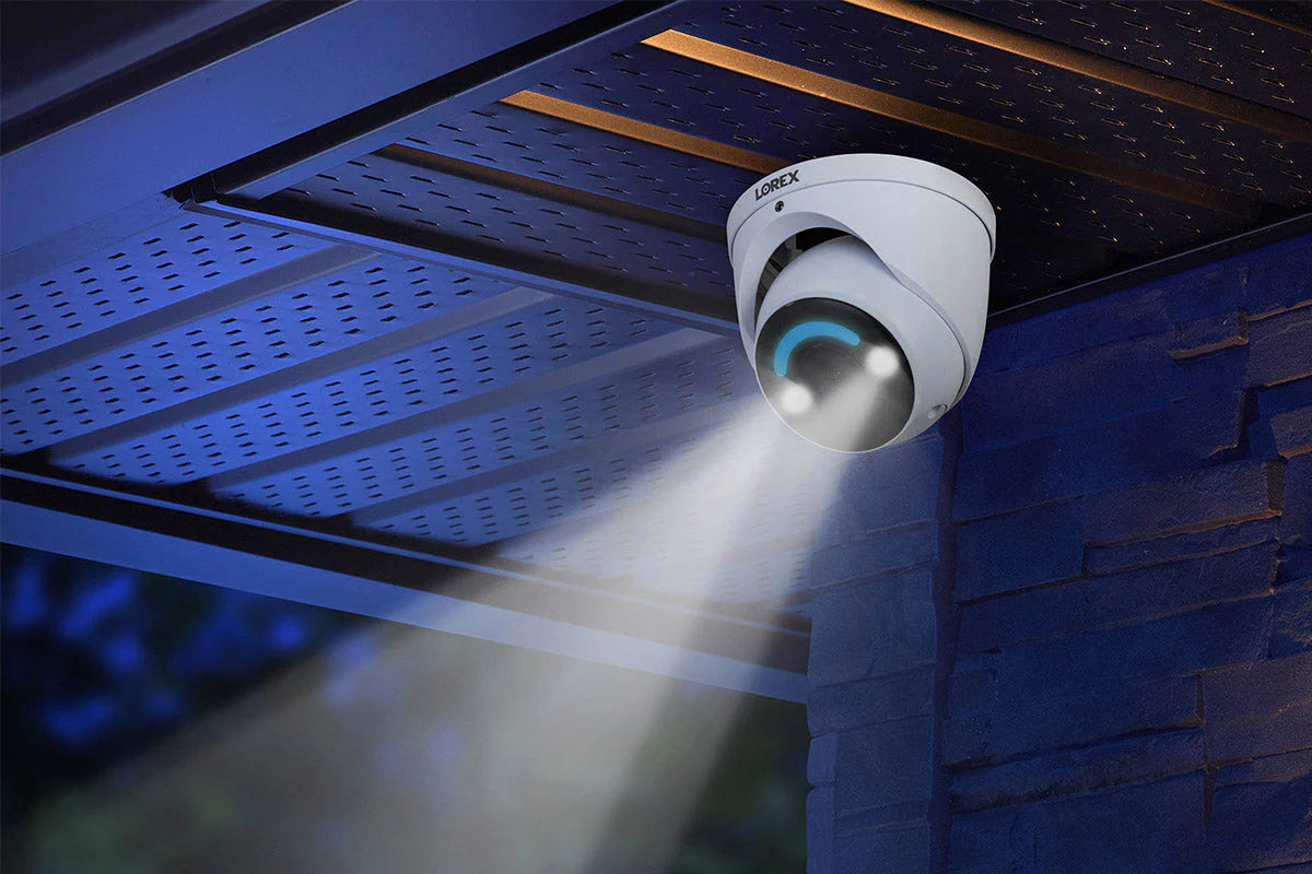 H Series Lorex Fusion Series 4K 16 Camera Capable (Wired or Fusion Wi-Fi) 4TB Wired NVR System with H16 IP Dome Cameras