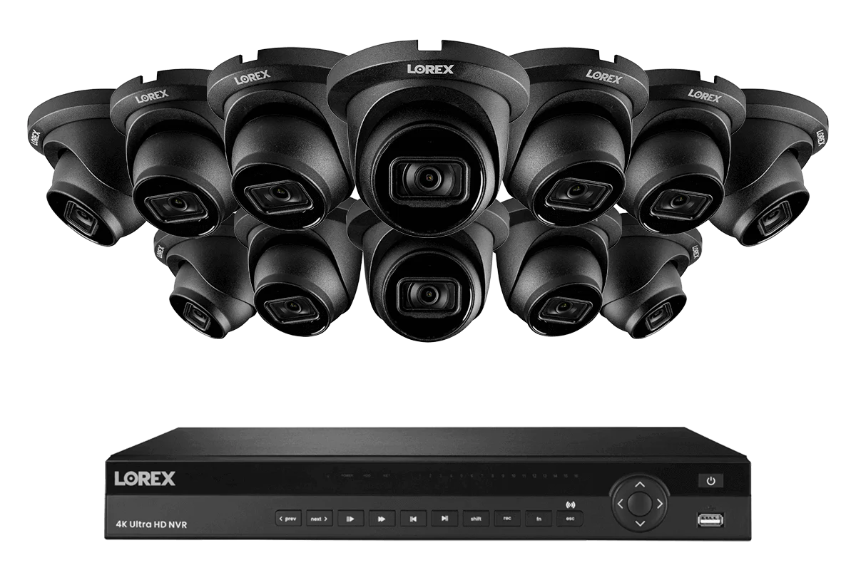 Nocturnal Series Lorex Elite Series NVR with N3 (Nocturnal Series) IP Dome Cameras - 4K 16-Channel 4TB Wired System