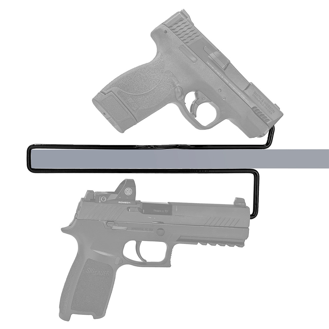 Carry Optics Over-Under Handgun Hangers – 2 Pack (Holds 4 Guns)
