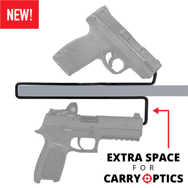 Carry Optics Over-Under Handgun Hangers – 2 Pack (Holds 4 Guns)