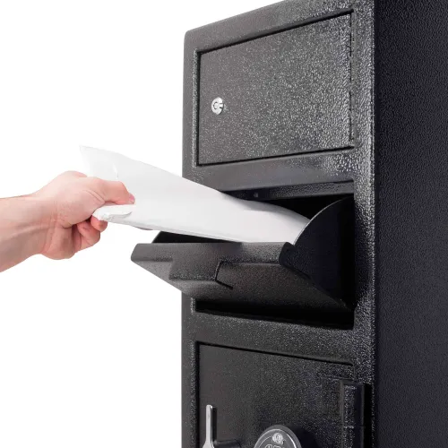 Barska AX13310 Keypad Depository Safe - 14"W x 14"D x 27-1/4"H, 0.72/0.78 Cubic Ft.