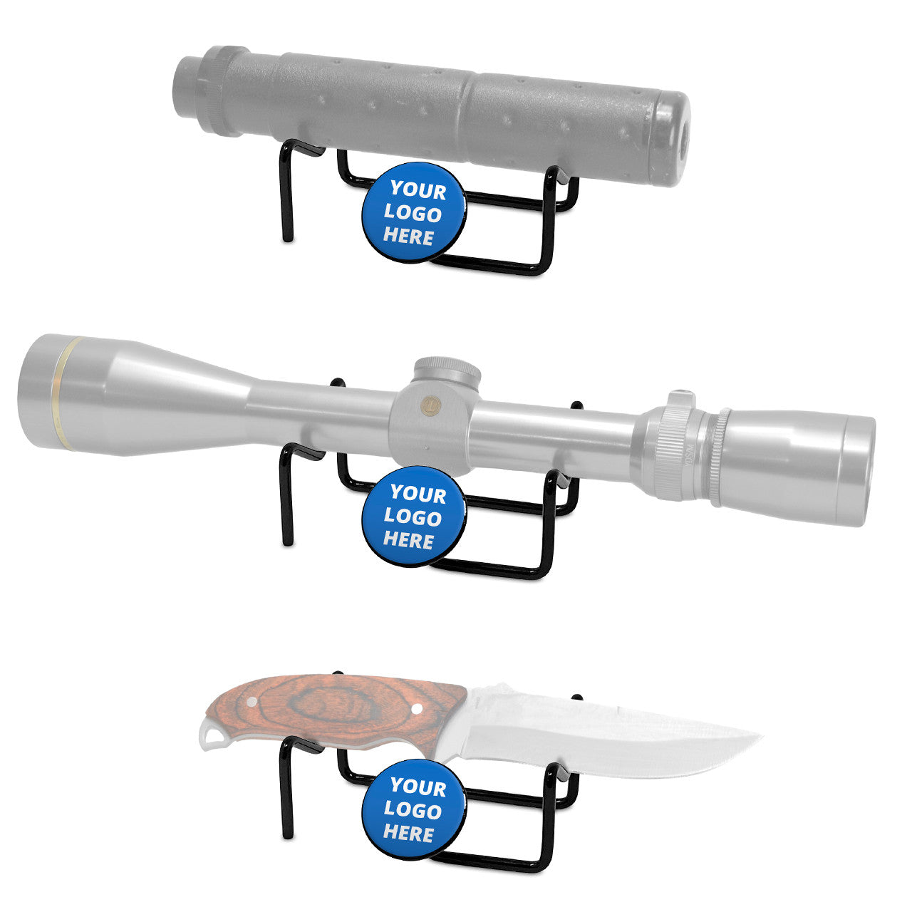 Custom Branded Tactical Display Stands 1.5" Circle (24-Pack)