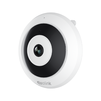 6MP 360° Panoramic Indoor Fisheye Camera with Built-in Siren &amp; Two-Way Audi