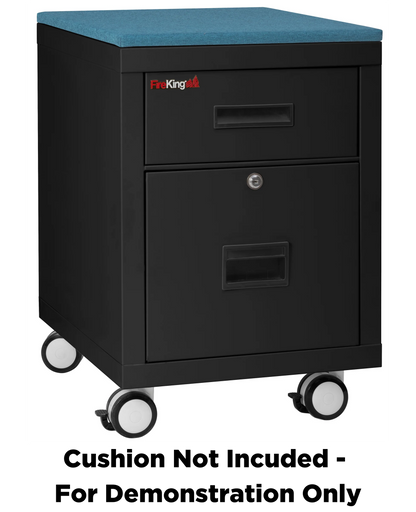 FireKing Mobile Pedestal Legal/Letter File Cabinet - 1-Hour Fire Rated
