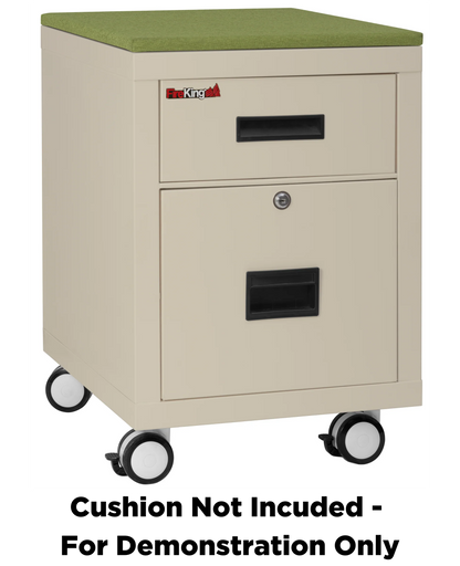 FireKing Mobile Pedestal Legal/Letter File Cabinet - 1-Hour Fire Rated