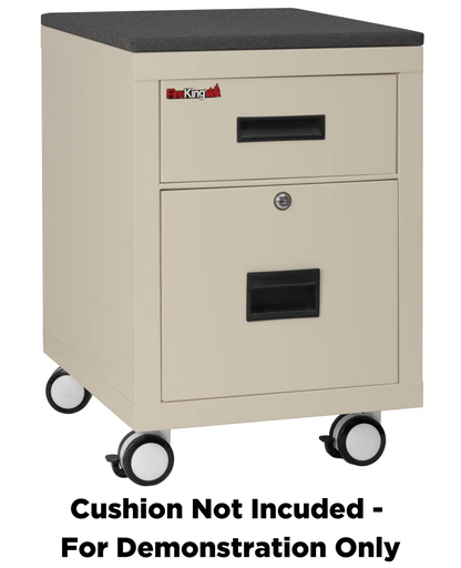 FireKing Mobile Pedestal Legal/Letter File Cabinet - 1-Hour Fire Rated