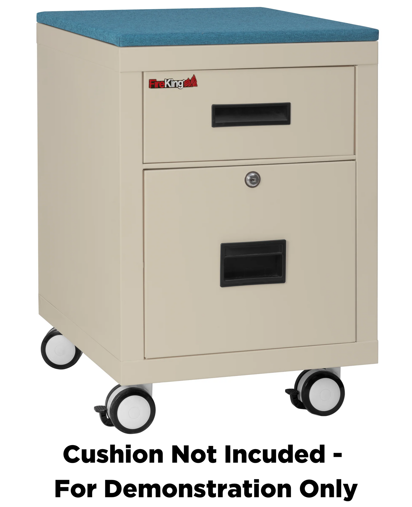 FireKing Mobile Pedestal Legal/Letter File Cabinet - 1-Hour Fire Rated