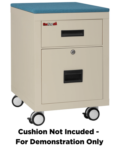 FireKing Mobile Pedestal Legal/Letter File Cabinet - 1-Hour Fire Rated