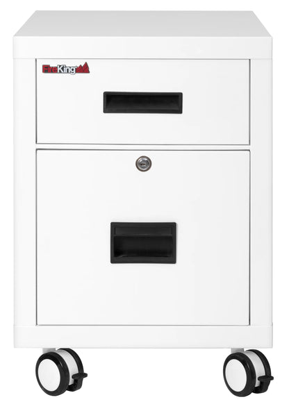 FireKing Mobile Pedestal Legal/Letter File Cabinet - 1-Hour Fire Rated
