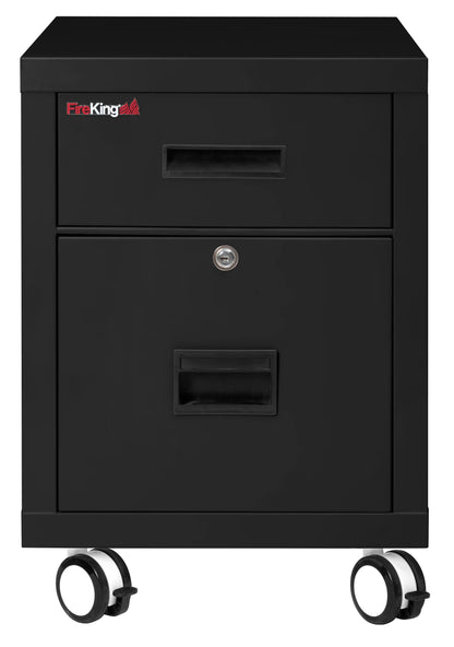 FireKing Mobile Pedestal Legal/Letter File Cabinet - 1-Hour Fire Rated