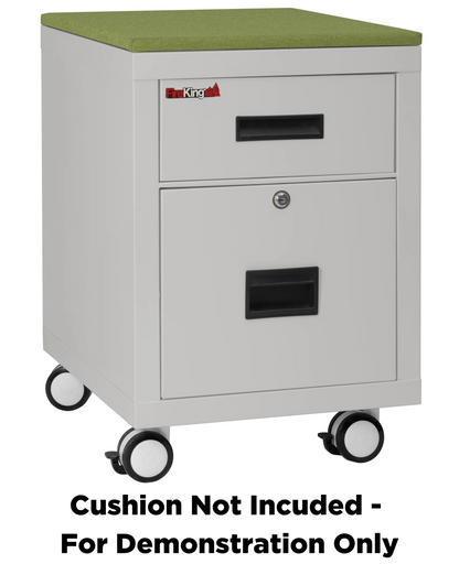 FireKing Mobile Pedestal Legal/Letter File Cabinet - 1-Hour Fire Rated