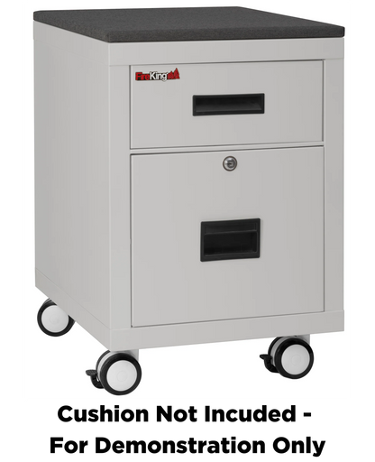 FireKing Mobile Pedestal Legal/Letter File Cabinet - 1-Hour Fire Rated