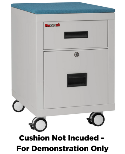 FireKing Mobile Pedestal Legal/Letter File Cabinet - 1-Hour Fire Rated