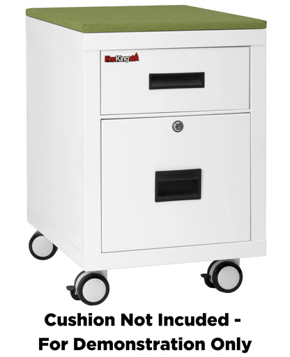 FireKing Mobile Pedestal Legal/Letter File Cabinet - 1-Hour Fire Rated