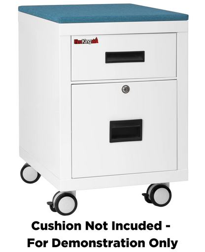 FireKing Mobile Pedestal Legal/Letter File Cabinet - 1-Hour Fire Rated
