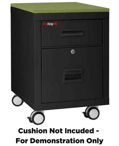 FireKing Mobile Pedestal Legal/Letter File Cabinet - 1-Hour Fire Rated
