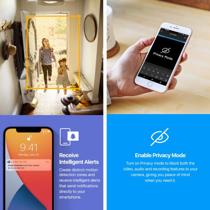 Amcrest 2MP WiFi Security Camera Pan/Tilt Black IP2M-841B-V3