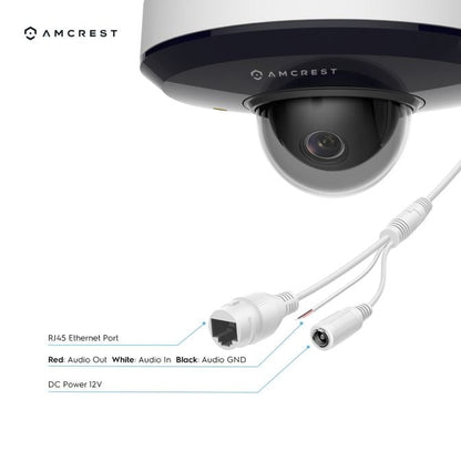 Amcrest 2MP PTZ WiFi IP Camera 3x Optical Zoom Dual Band IP2M-866W