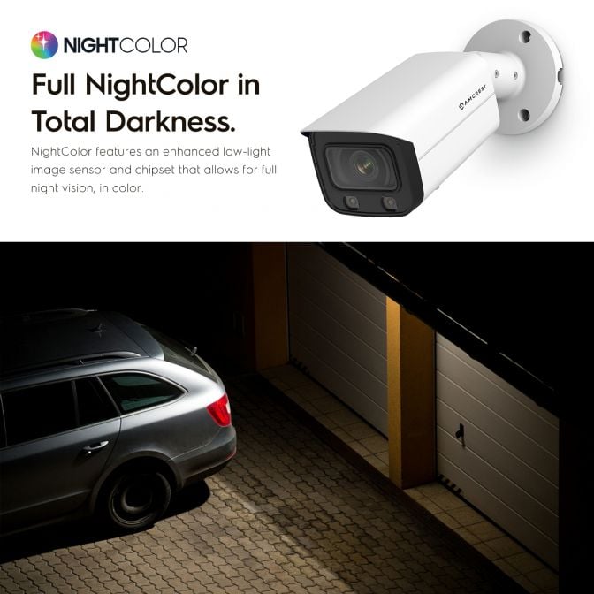 Amcrest 4MP AI IP PoE Bullet Camera NightColor IVS IP4M-1046EW-AI