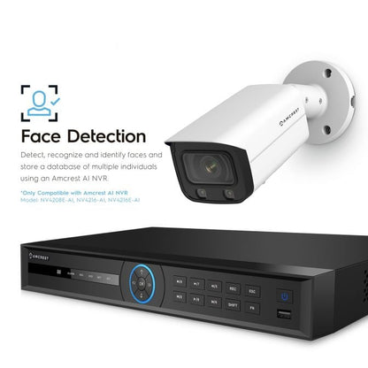 Amcrest 4MP AI IP PoE Bullet Camera NightColor IVS IP4M-1046EW-AI