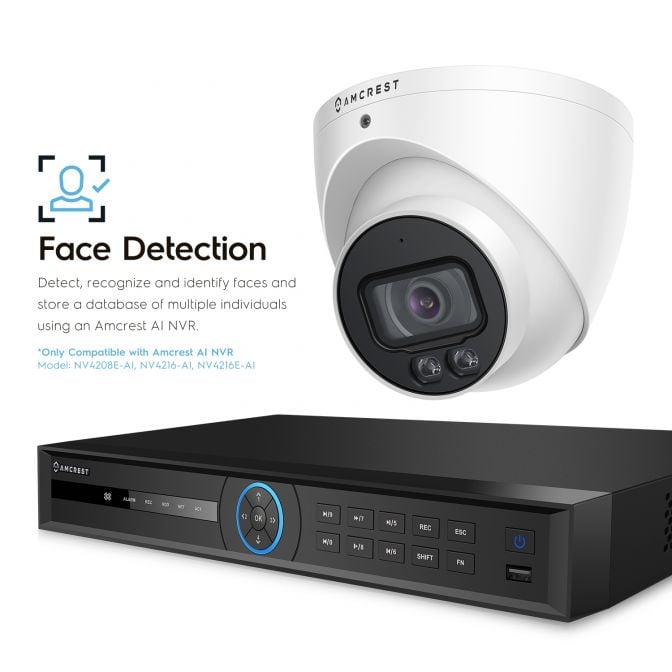 Amcrest 4MP PoE Turret Camera NightColor Built-in Mic IP4M-1048EW-AI